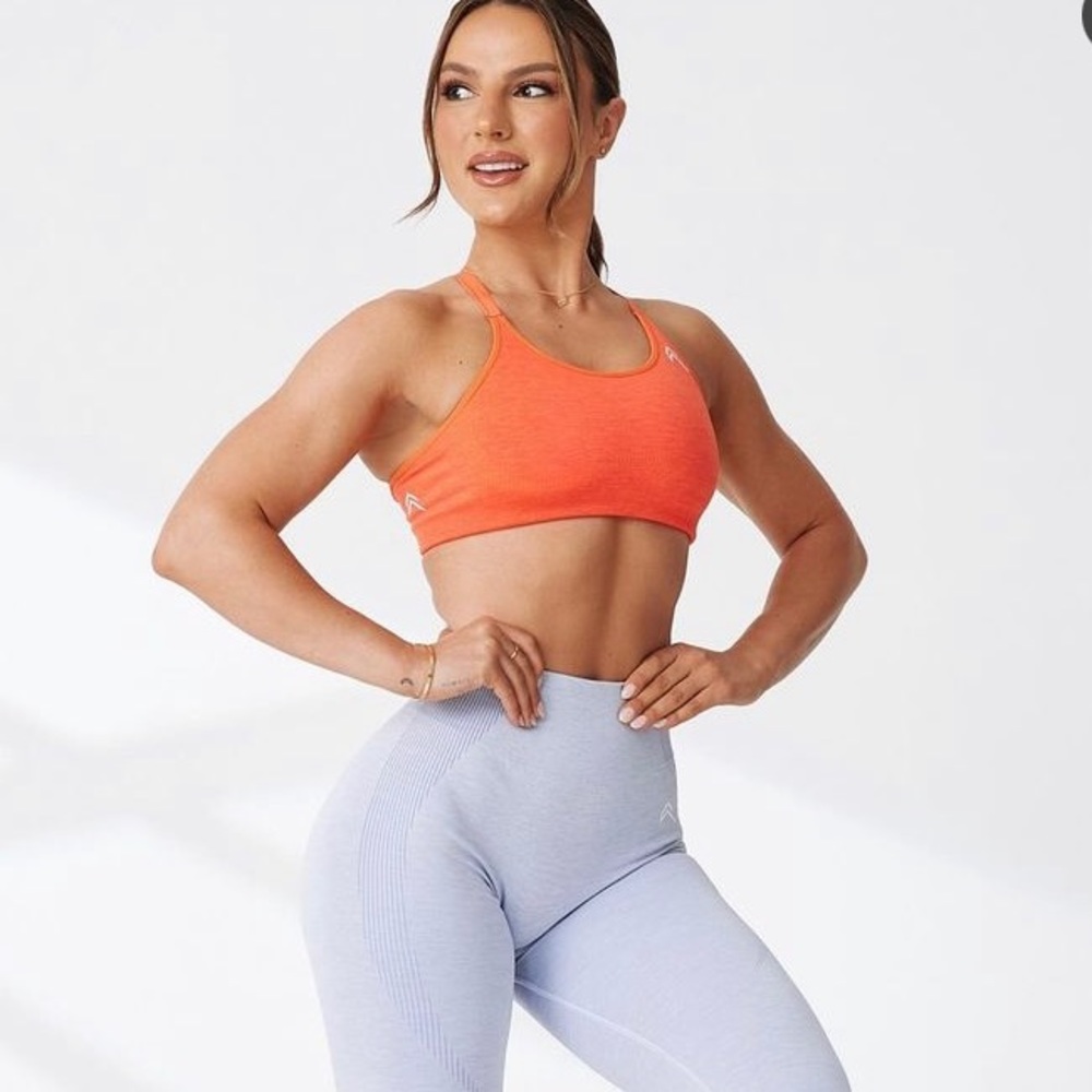 Oner Active coral seamless sports bra
